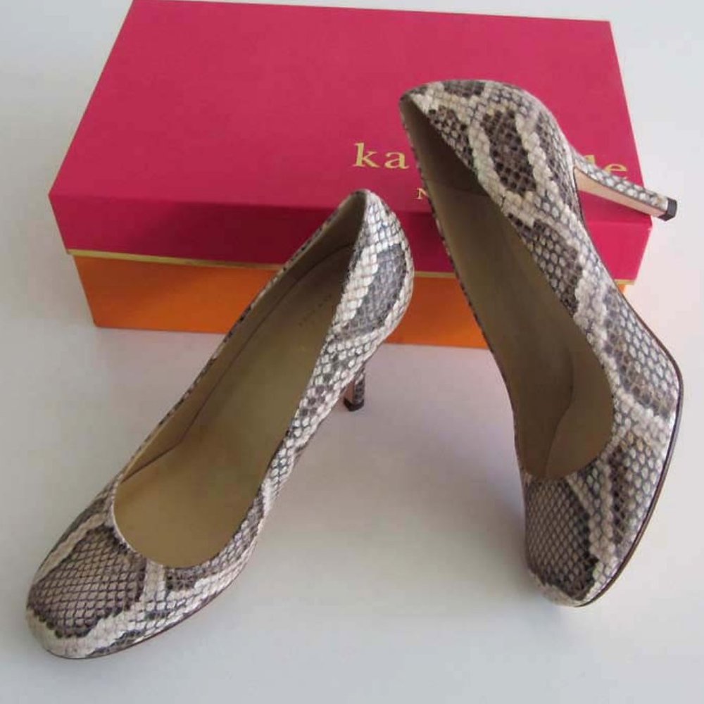 Kate Spade Karolina Sand Python Print Pumps 7 Ita… - image 4